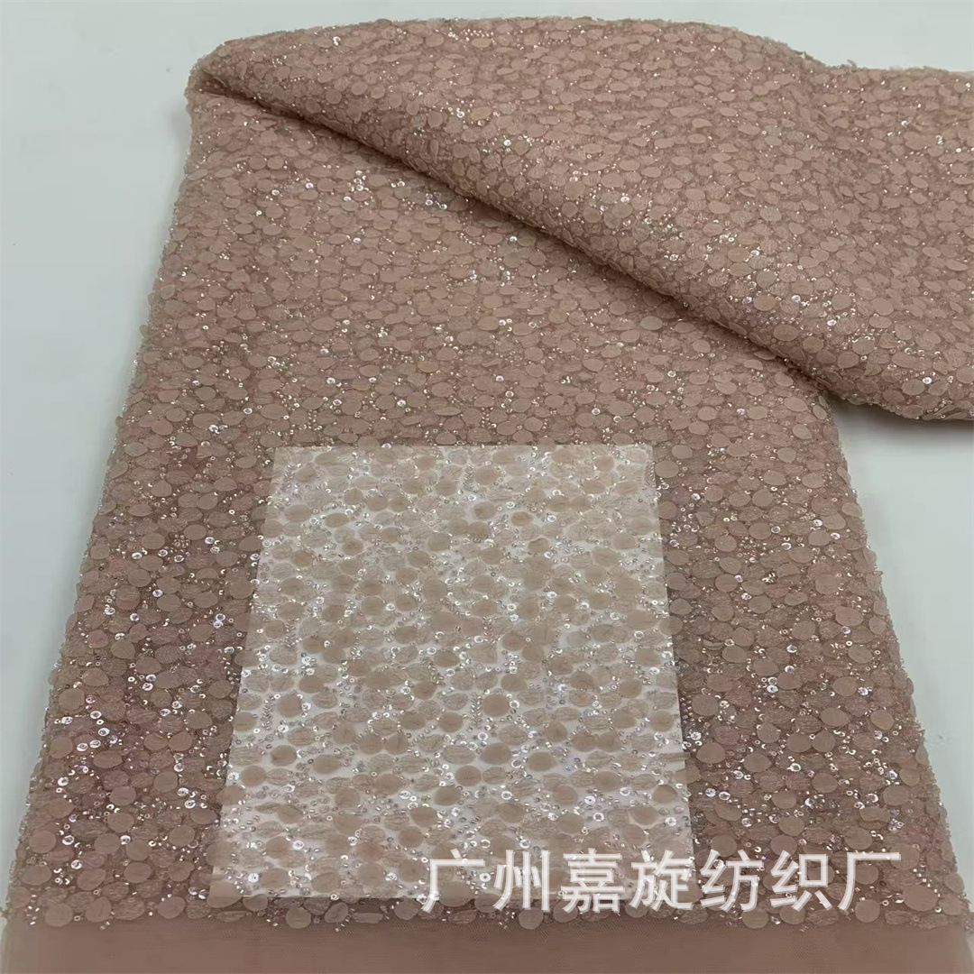 small fresh round small flower bead tube embroidery mesh embroidery lace fabric fairy children's clothing dress embroidery fabric lace