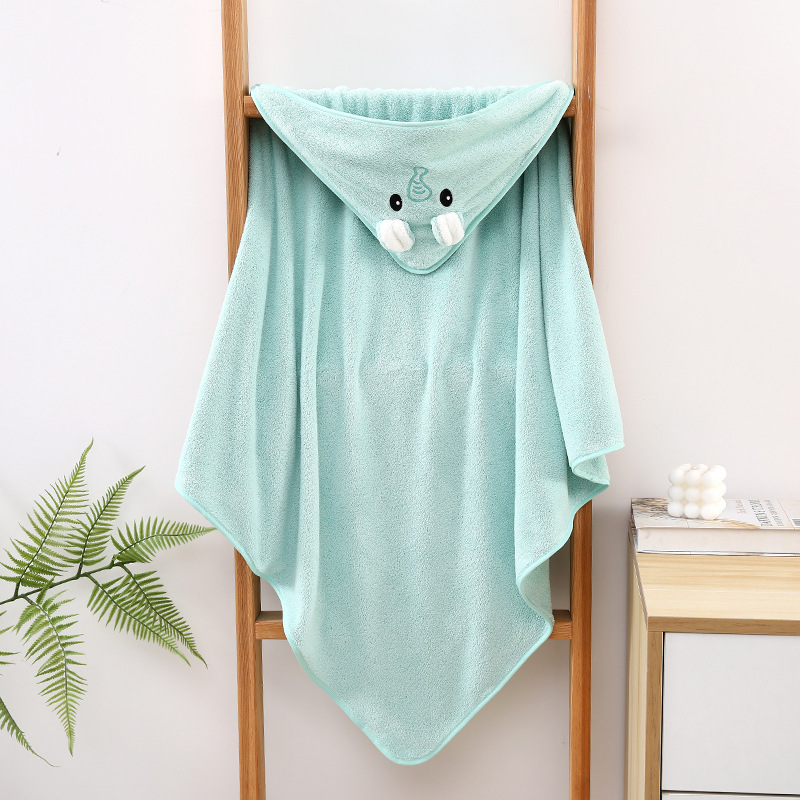 Picture of Wholesale and Retail Baby Bath Towels, Baby Blankets, Coral Velvet Quilts, Children's Hooded Embroidered Cartoon Bath Towels