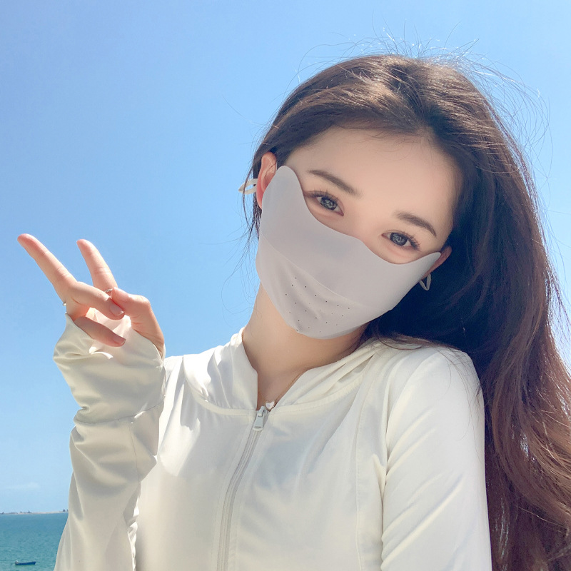 High-value ice silk seamless sunscreen mask women's anti-ultraviolet summer three-dimensional thin breathable sunshade mask mask