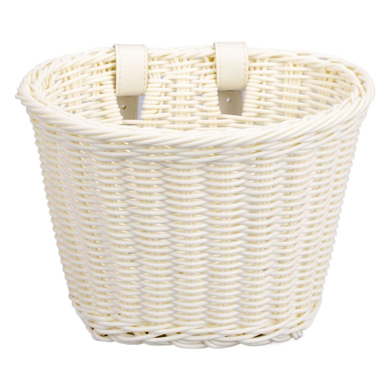 Imitation Rattan Children's Vehicle Pink Car Basket Tassel Car Basket Sticker Baby Car Accessories Bell Sticker Ribbon Rattan Frame