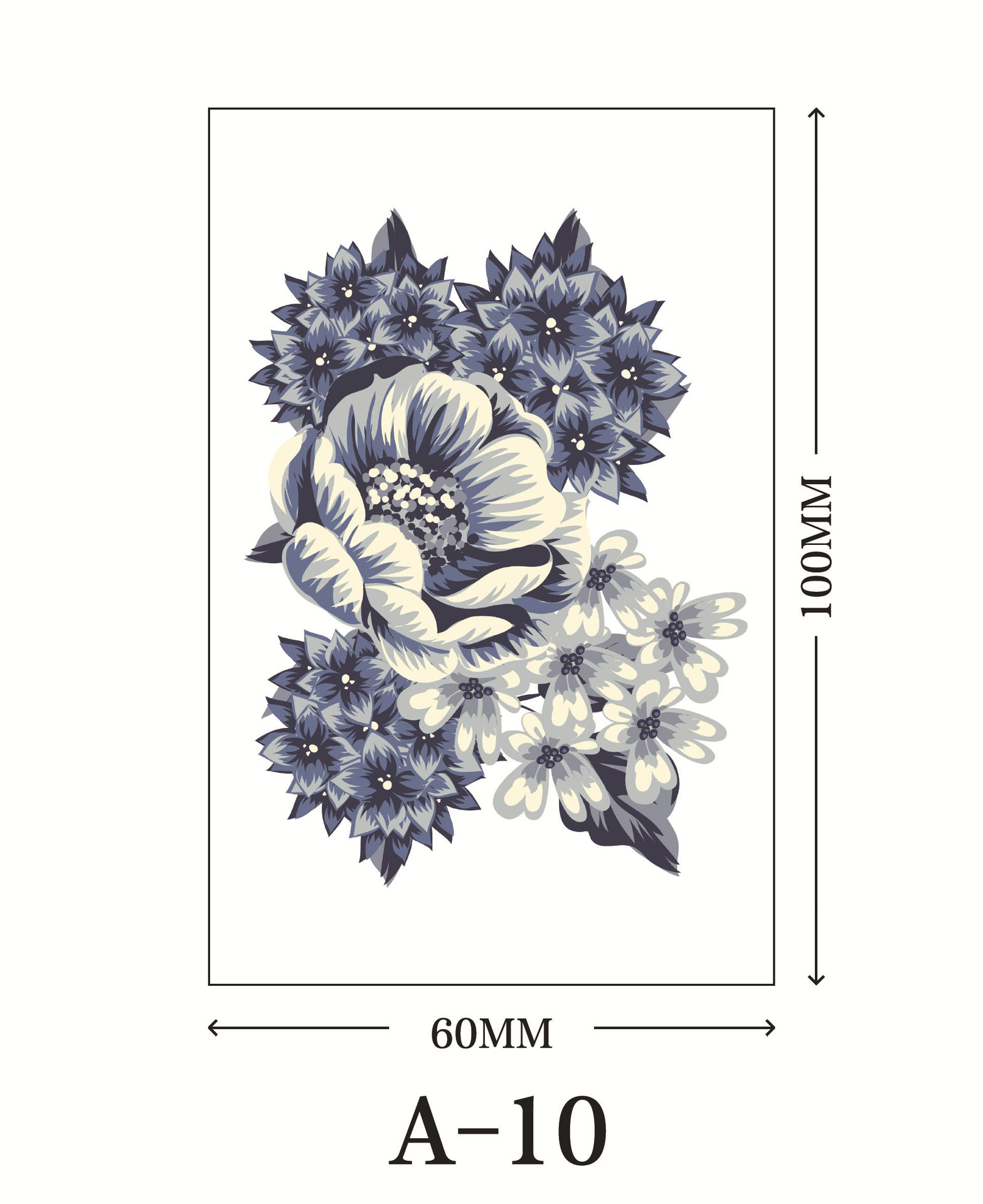 Picture of New cross-border rose flower tattoo stickers small fresh net red color tattoo stickers factory wholesale waterproof and durable