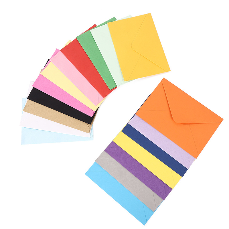 Picture of In stock wholesale solid color European color double adhesive paper Western envelope Kraft paper black Kali seal cross-border Amazon