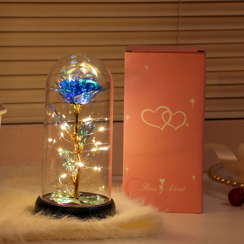 Picture of Immortal bouquet rose night light ornament bedroom decoration birthday gift for girlfriend girl children student Qixi Festival