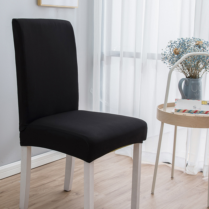 Picture of Cross-border plain milk silk elastic chair cover hotel restaurant half chair cover conference conjoined chair cover wholesale