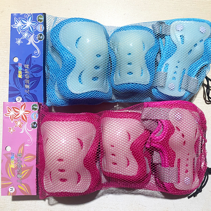 Roller Skating Riding Balance Bicycle Luminous Children Boys and Girls Fluorescent Sports Protector Set Skateboard Knee Protector Elbow Protector
