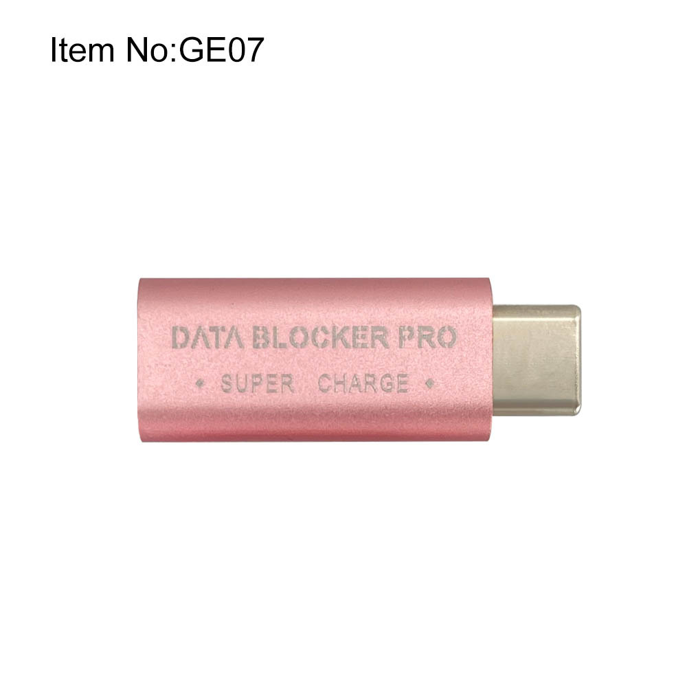 Picture of USB-C data blocker anti-theft refresh product appearance aluminum alloy material support fast charging blocking data