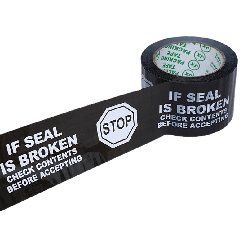 Special Stop Tape for Foreign Trade, Wholesale Custom Warning Tape with Logo Printing, Packaging and Sealing, Whole Box Ready Stock, Extra Adhesive for Sealing