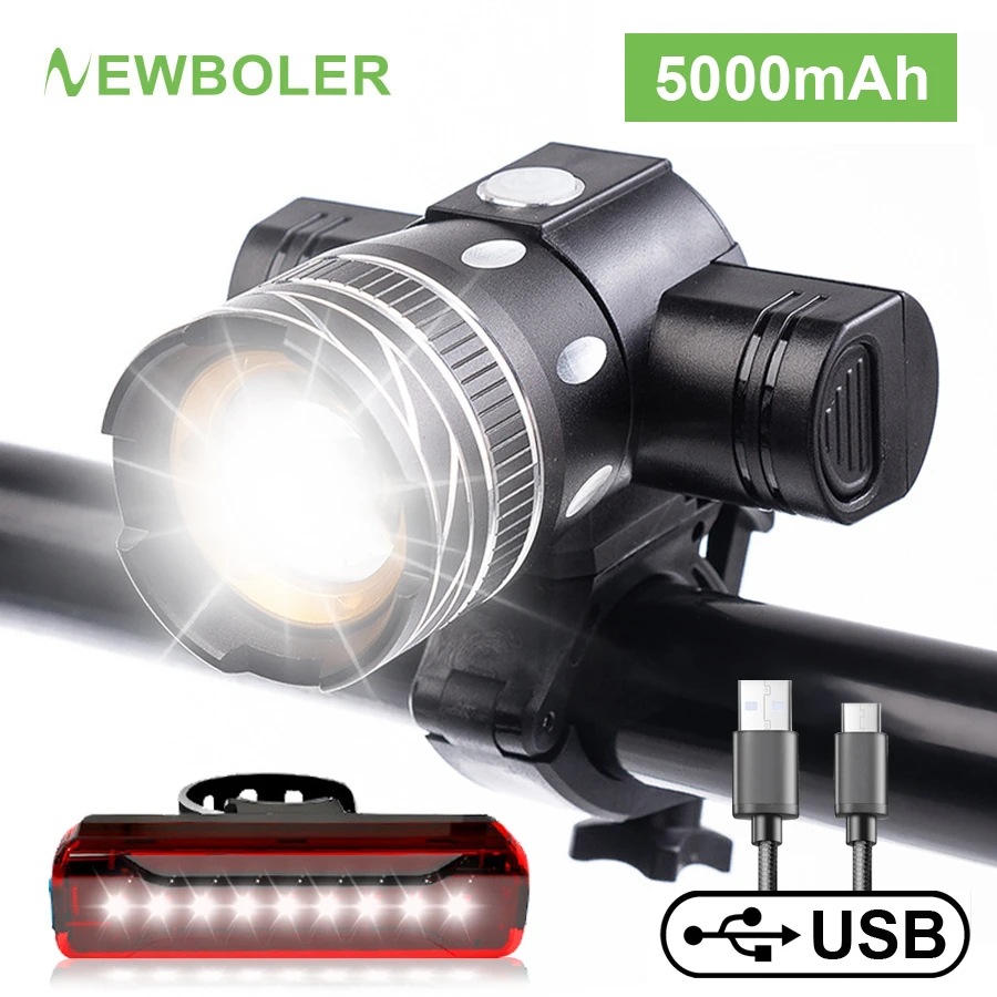 Bicycle Light Headlight Charging Bicycle Night Cycling Tail Light Mountain Bike Bright Flashlight Cycling Equipment Accessories 7602