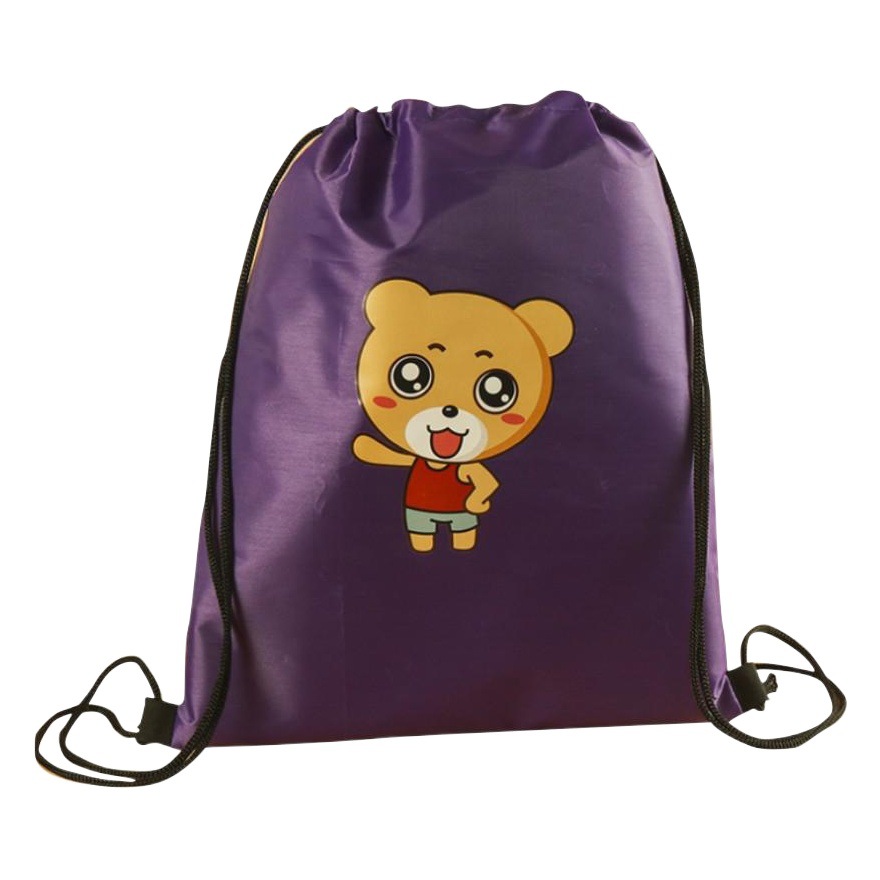 in stock 210d waterproof polyester basketball drawstring pocket PE competition bag finishing bag drawstring storage bag logo