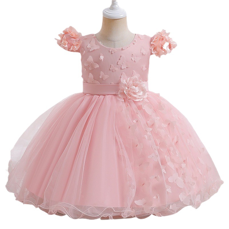 European and American Girls Dress 2023 New Entry Luxury Gauze Princess Dress Flower Girl One-year-old Host Photography Piano Performance Dress