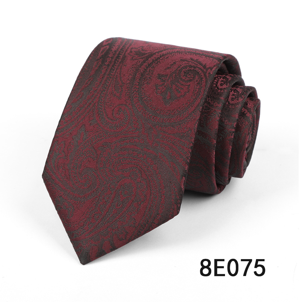 Picture of Men's Tie Business Casual Stripesd Tie 8cm Polyester Jacquard Embroider Print Tie Wholesale Formal Wear