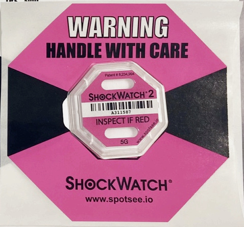 Picture of Original Genuine Anti-Shock Label Shockwatch2 Shock-Proof Display Label Blue 15g Shock-Proof Label