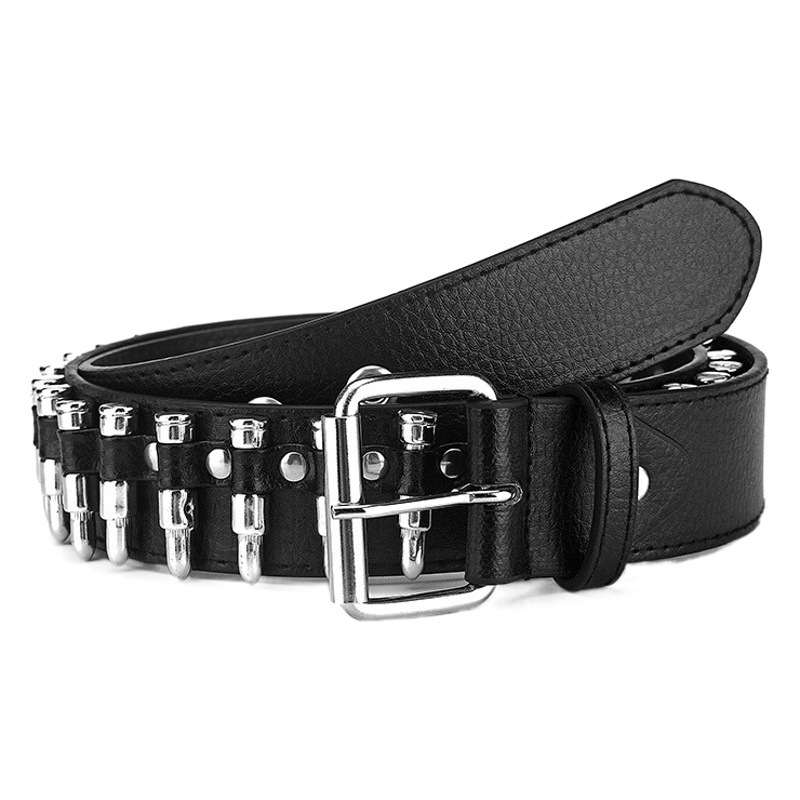 Cross-border New Fashion Bullet Rivet Belt Men's Gothic Punk Rock Y2K Belt Men's Women's Trouser Belt
