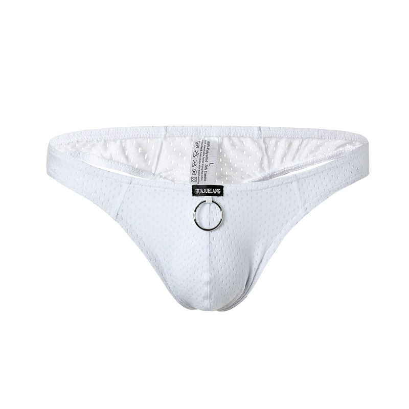 Picture of Thong men's sexy breathable fashion underwear honeycomb mesh ice silk nylon high-end comfortable T pants