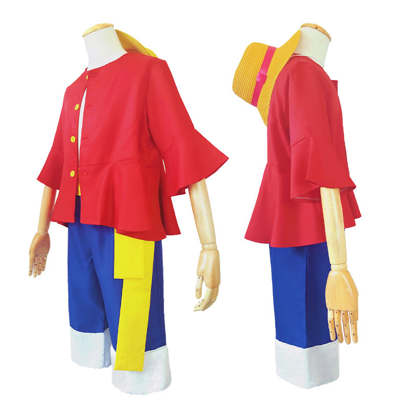 Picture of One Piece King Lufei Clothes Children Two Years Later Second Generation cosplay Clothes Costume King of Navigation Lufei