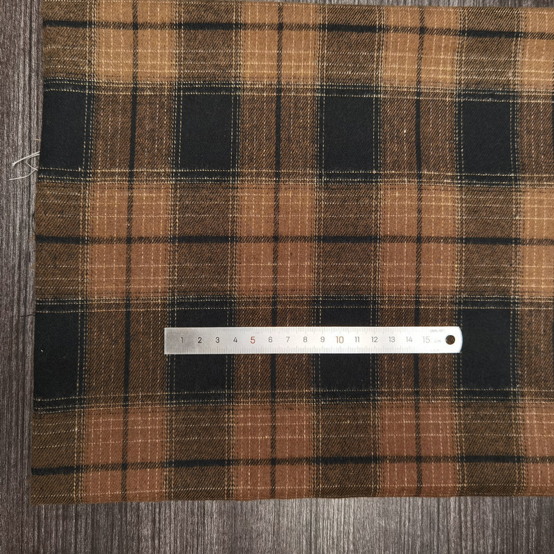 Picture of Spot twill sanding cotton plaid children's shirt plaid fabric 21 yarn-dyed flannel decorative fabric