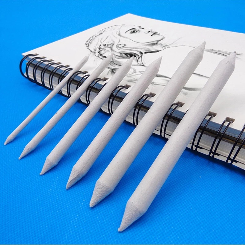 6 PCs paper pen white rice roll paper stump stick sketch paper brush correction pen
