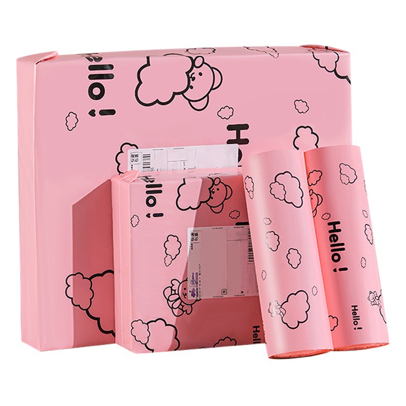Pink Cartoon Express bag thickened waterproof printing bag wholesale e-commerce logistics bag large express packing bag