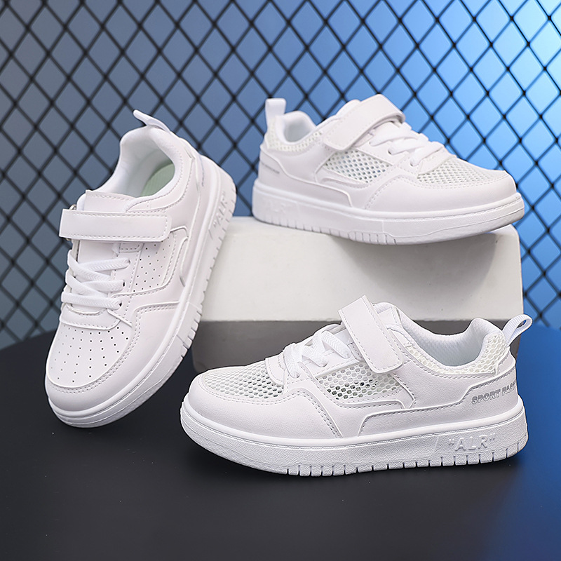 Children's small white shoes boys shoes 2025 new spring students soft bottom casual sneaker fashion brand board shoes big children