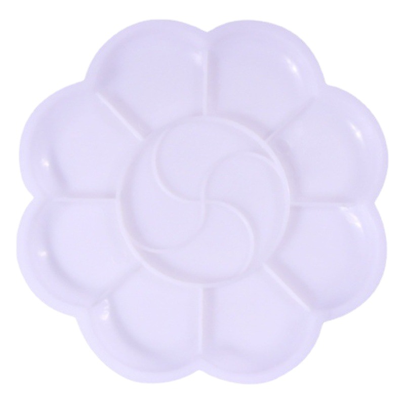 Children's art pigment painting palette palette diy pigment plate factory 11cm plum blossom palette spot