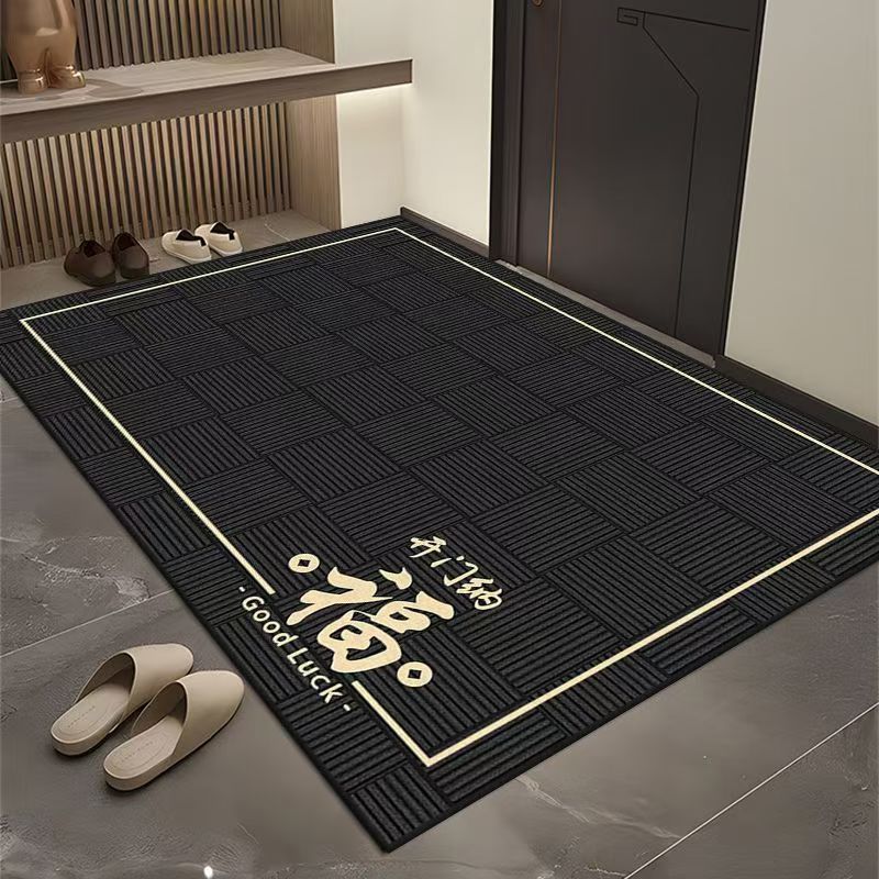 Picture of Simple Entrance Door Mat Black Dirt-Resistant Entrance Door Mat Household Chinese-Style Entrance Dust Removal Carpet