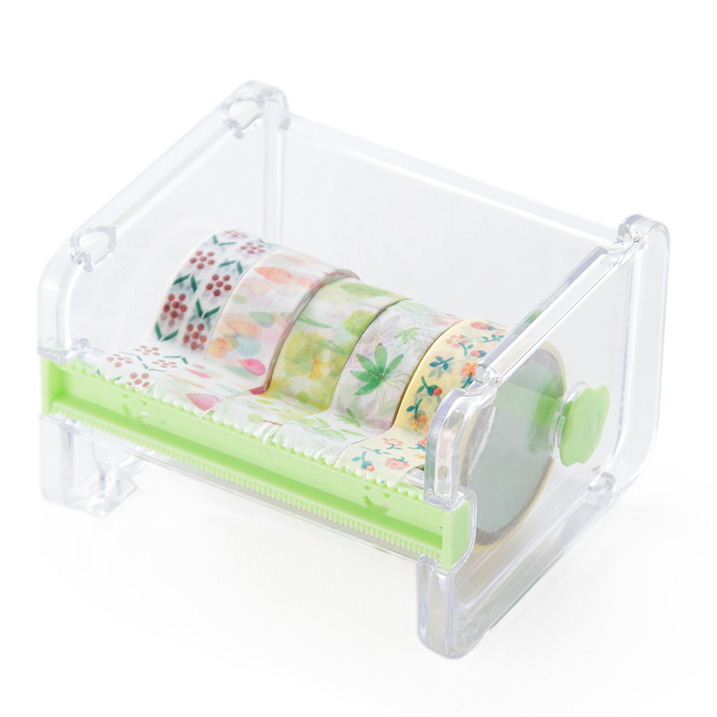 Picture of Cross-border office and paper tape cutter creative tape storage box student hand account tape sub-packing cutting clip