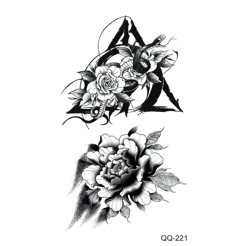 Picture of New waterproof small fresh tattoo stickers color black and white 1000 can be any combination of manufacturers wholesale