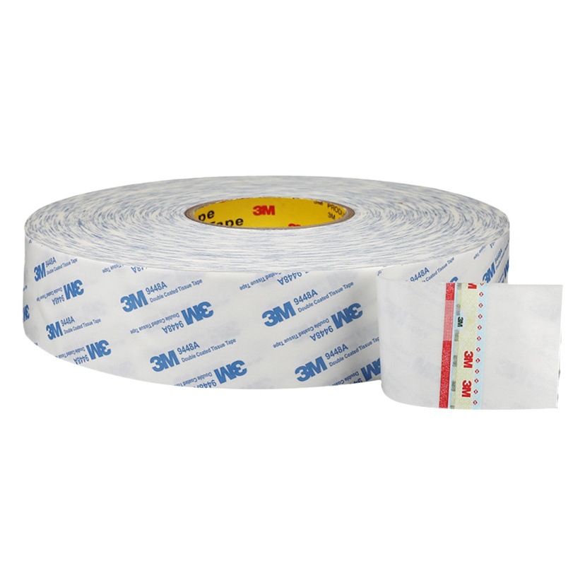 3m9448a Double-sided Adhesive genuine goods Ultra-thin Cotton Paper Tape White Strong High Adhesive Waterproof Non-woven Fabric 3m Double-sided Adhesive