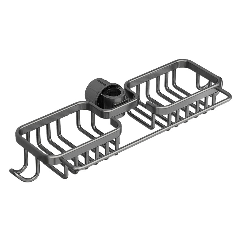 Kitchen Storage Rack Faucet Storage Rack Space Aluminum Household Sponge Drain Rack Sink Steel Ball Rag Hanging Basket