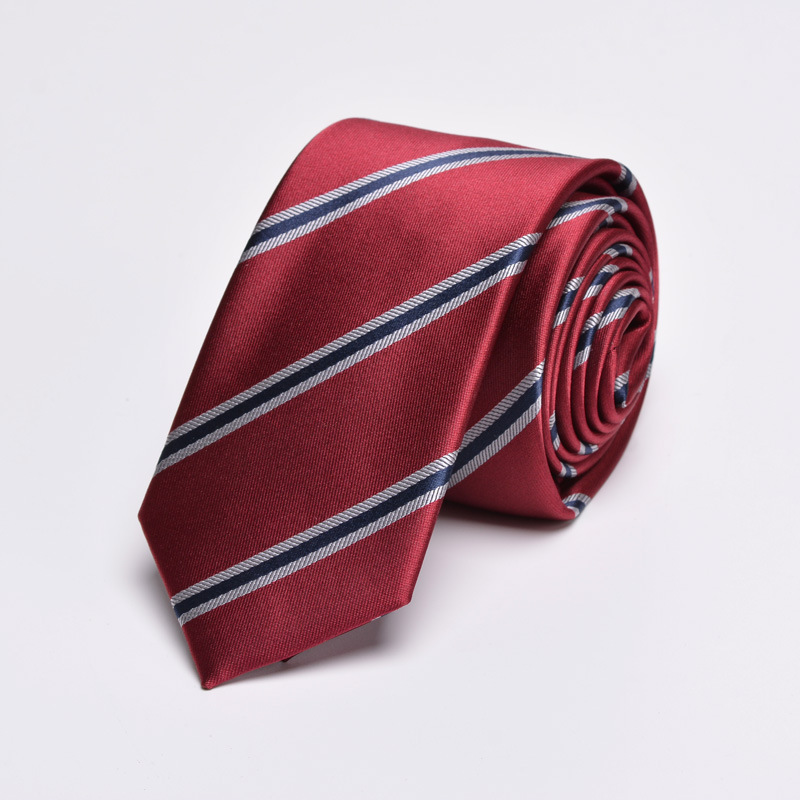 Picture of Tie High-grade 6cm Jacquard Stripesd Red Black Blue Hand-tied Paragraph Hand-tied Wedding Year Green Factory Wholesale