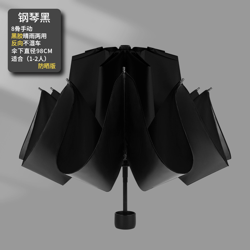 Picture of 24 Bone Umbrella Folding Umbrella Advanced Sense Sunshade Sun Umbrella Sun Protection UV Protection Sunlight and Rain Protection Dual-purpose Five-fold Capsule Umbrella