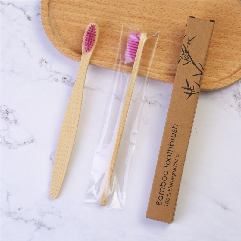 Picture of Cross-border Travel Homestay Hotel Non-disposable Toothbrush Bamboo Charcoal Bamboo Fiber Soft Hair Adult Bamboo Toothbrush Customization