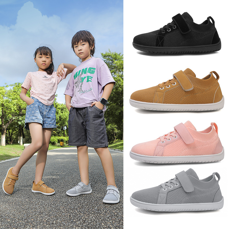 Children's sneaker Outdoor Casual Shoes Barefoot Wide Toe Shoes Breathable Flying Woven Shoes Baby Shoes Running Rope Skipping Walking Shoes