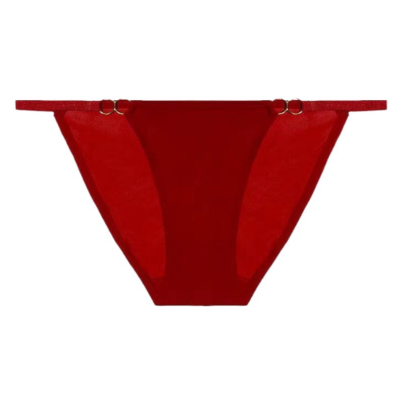 Pure desire style underwear girl hot girl's birth year Tiger red sexy European and American seamless wedding thin belt triangle underpants