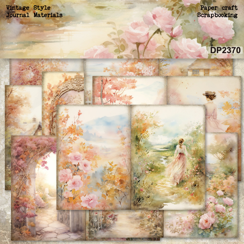 A5 single-sided pattern paper DIY album scrapbook Journal material paper card making background paper DP2370