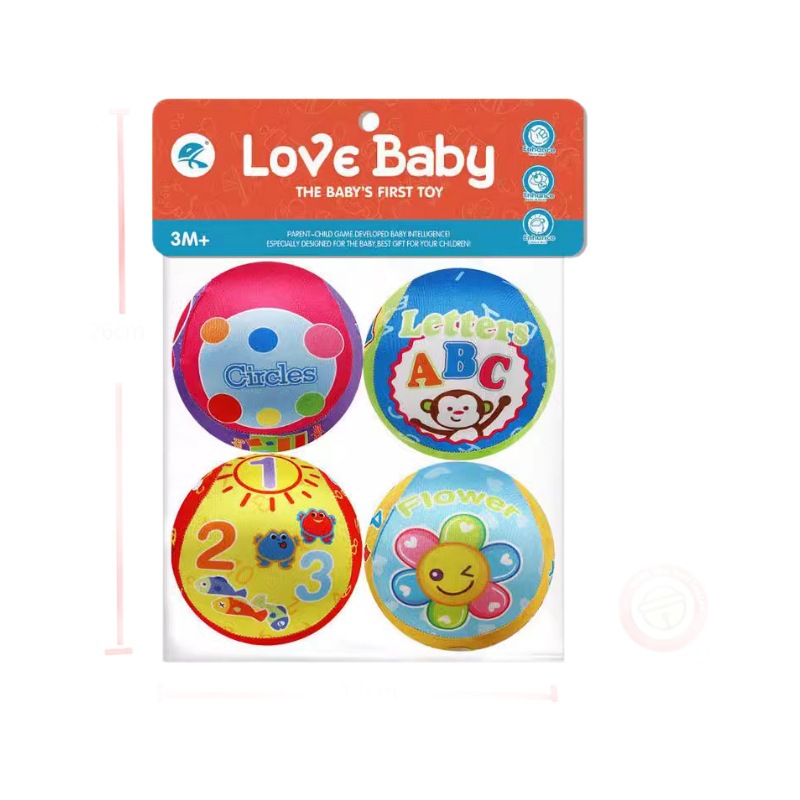 Picture of Cross-border Amazon baby player grabs bell ball stereo bell cloth ball 0-3 years old baby toy hand grabs cloth ball