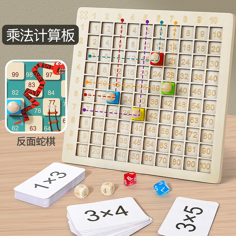 Picture of Children's Practice Board Game Toy Multiplication and Division Number Operation Game Kindergarten Students Educational Math Teaching Aids Artifact