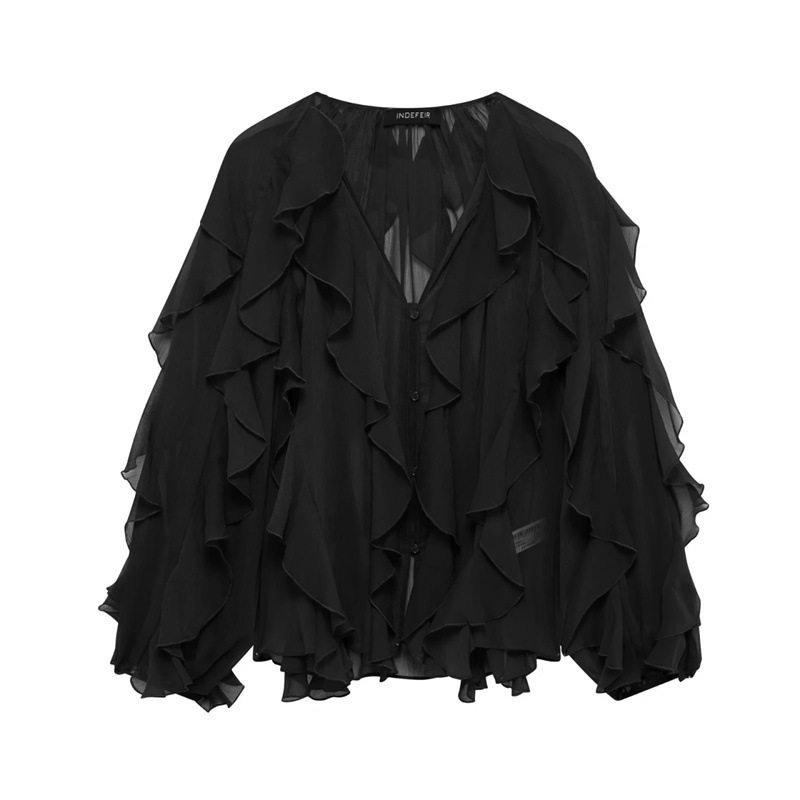 Picture of Cross-Border Foreign Trade 2025 Spring New Shirt Tops Long Fashion Loose Casual Design Niche Layered Wear