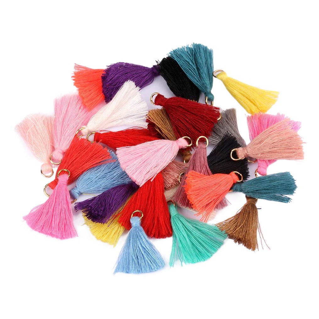 Polyester Cotton Color 3cm hanging ring exquisite small tassel spot 3cm tassel tassel wholesale color black