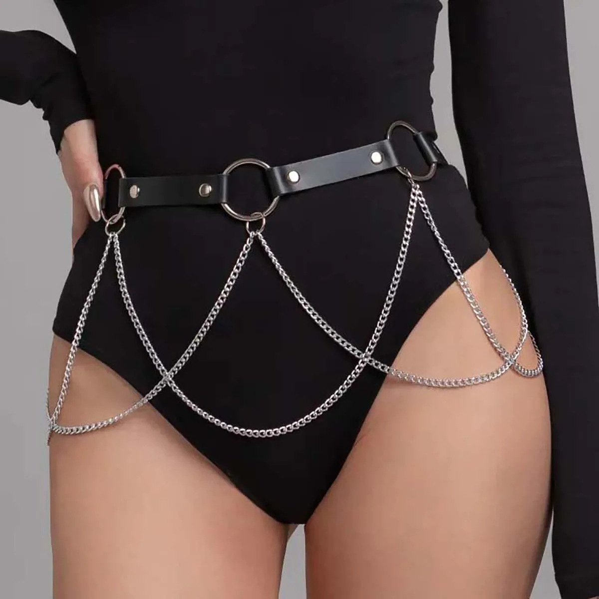 Europe and the United States cross-border hot fashion waist chain sex toys belt jewelry punk all-match fashion belt belt metal