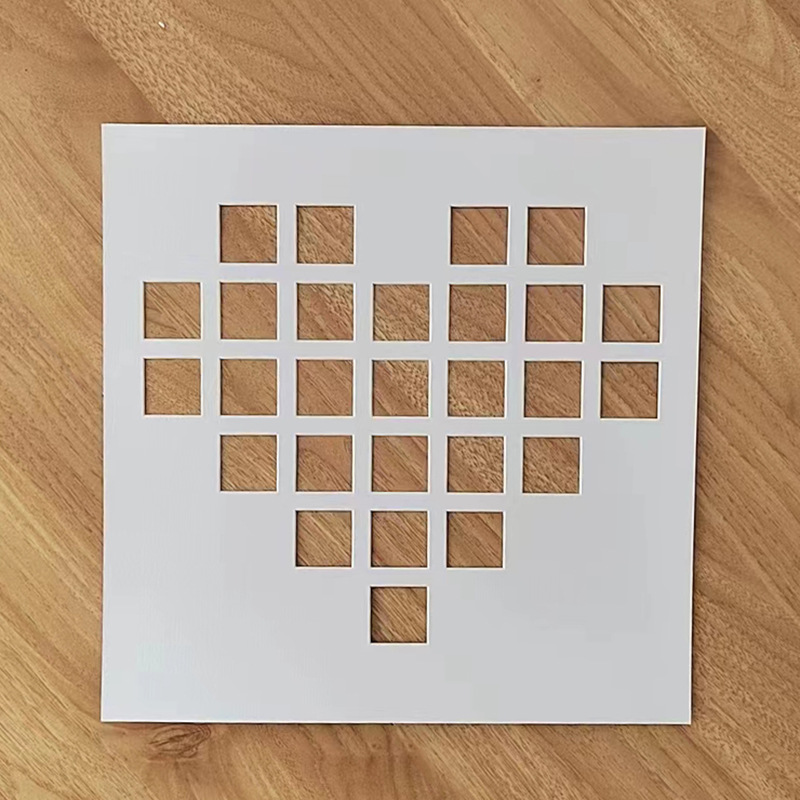Picture of Baixi map lined with photo frame cardboard multi-Palace grid any size open hole pattern cardboard wholesale Baishou map paper