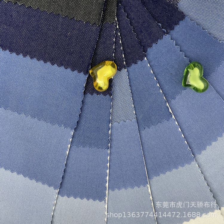In stock supply knitted Denim fabric 200g thin knitted Denim ICE cotton Denim casual clothing fabric