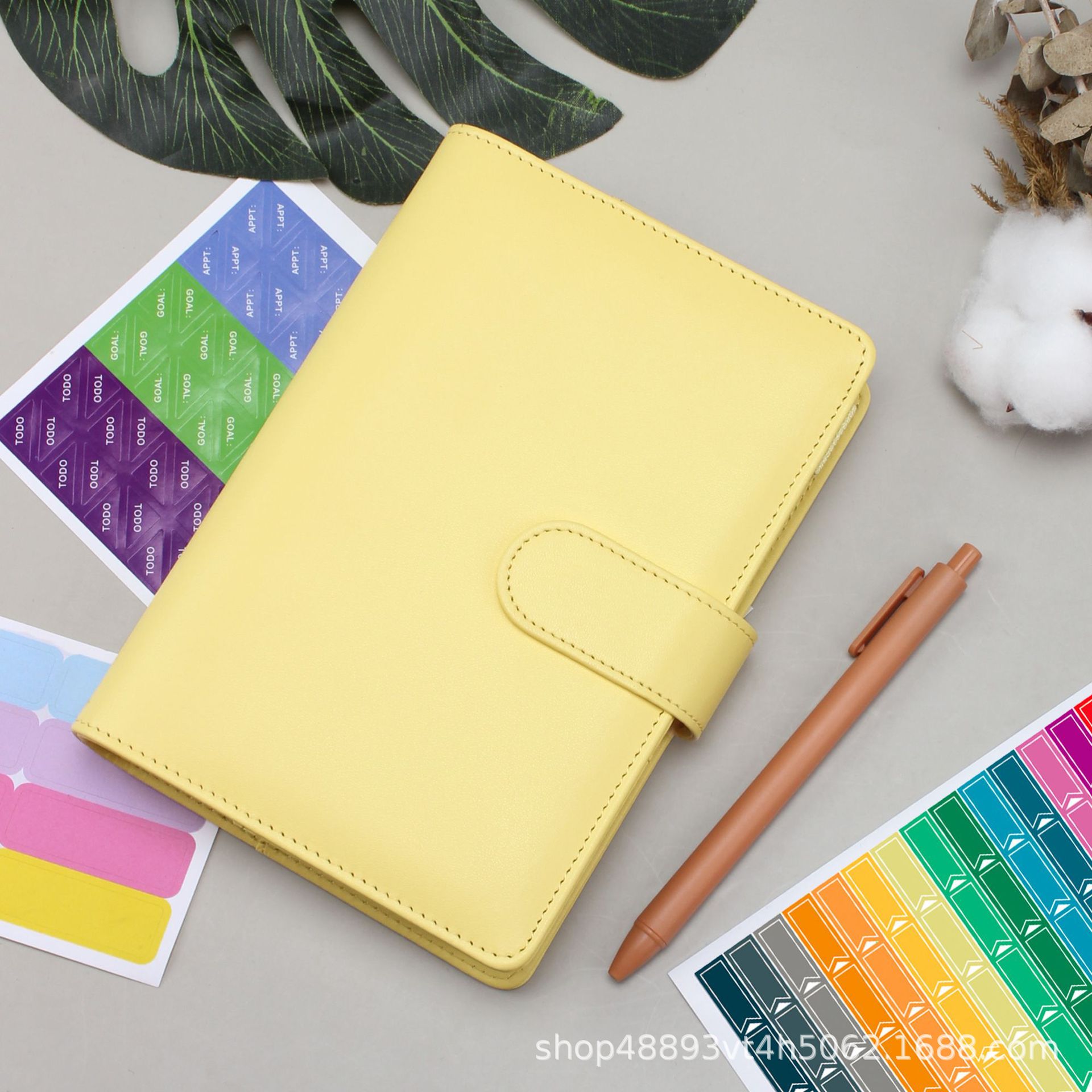 Picture of Macaron A6 Binder Accounting Notebook Planner Cash Budget Planner Japanese and Korean Cute Style
