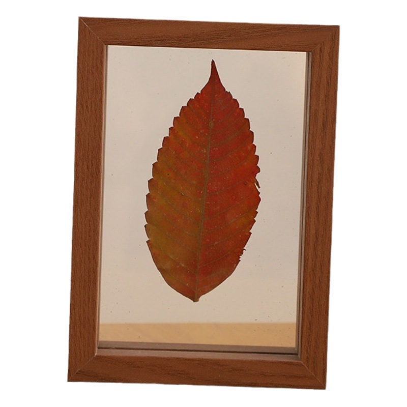 Transparent photo frame leaf photo frame decoration plant specimen frame dried flower leaf diy three-dimensional double-sided photo frame glass