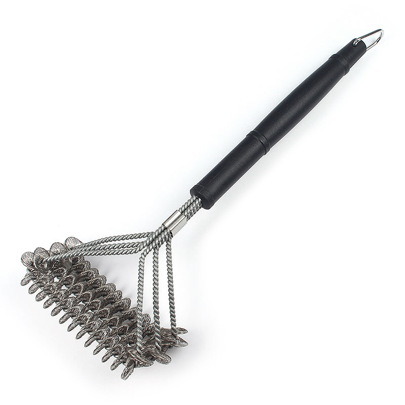 Picture of Factory wholesale barbecue wire brush copper wire brush barbecue net cleaning brush long handle curling brush spring steel wire brush