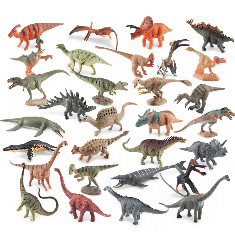 Cross-border Simulation Jurassic Mini Dinosaur Model Pterosaur Stegosaurus Parasaurus Raptor Fusarium Spinosaurus Ornaments