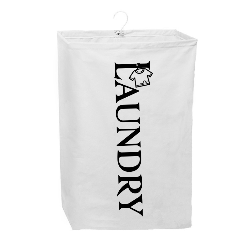 Picture of Cross-border Dirty Clothes Bag Hanging Pure Cotton Canvas Storage Basket Rotatable Laundry Basket Dirty Clothes Storage Bag Removable Washable