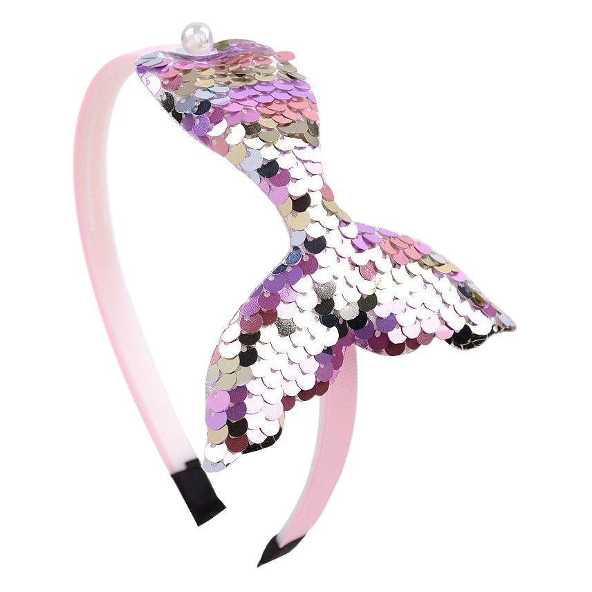 Amazon Cross Border Cute Baby Hair Accessories Mermaid Sequins Children Hair Hoop Headband Sweet Girl Headwear 182