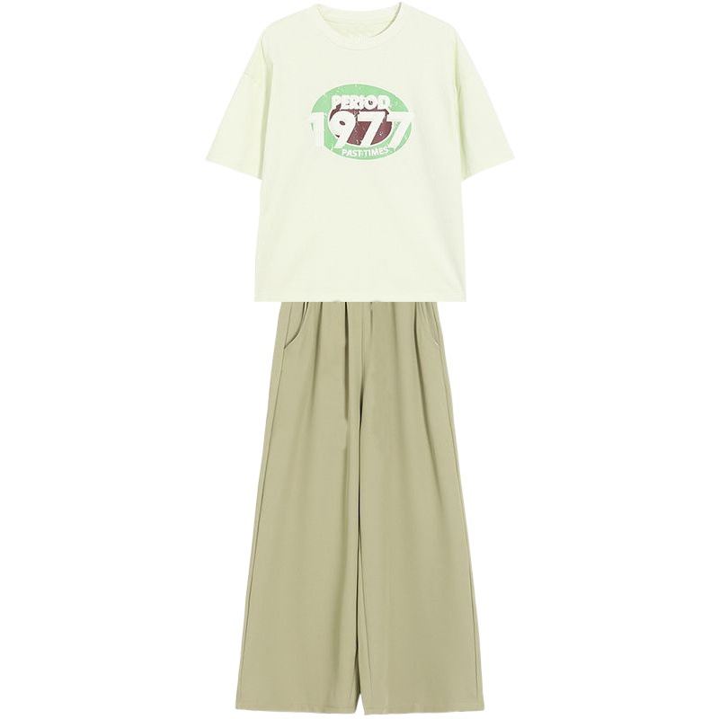 Girls Sports Two-Piece Set Summer Style 2025 New Style Girls Summer Short-Sleeved Suit Kidsren's Casual Summer Clothes