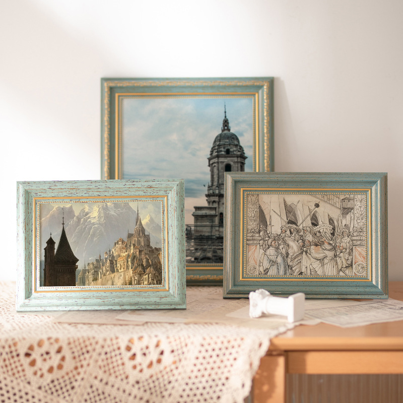 Picture of European retro photo studio wedding photo frame 6 inch table 7 inch 8 inch 10 photo wall a4 simple oil picture frame wholesale
